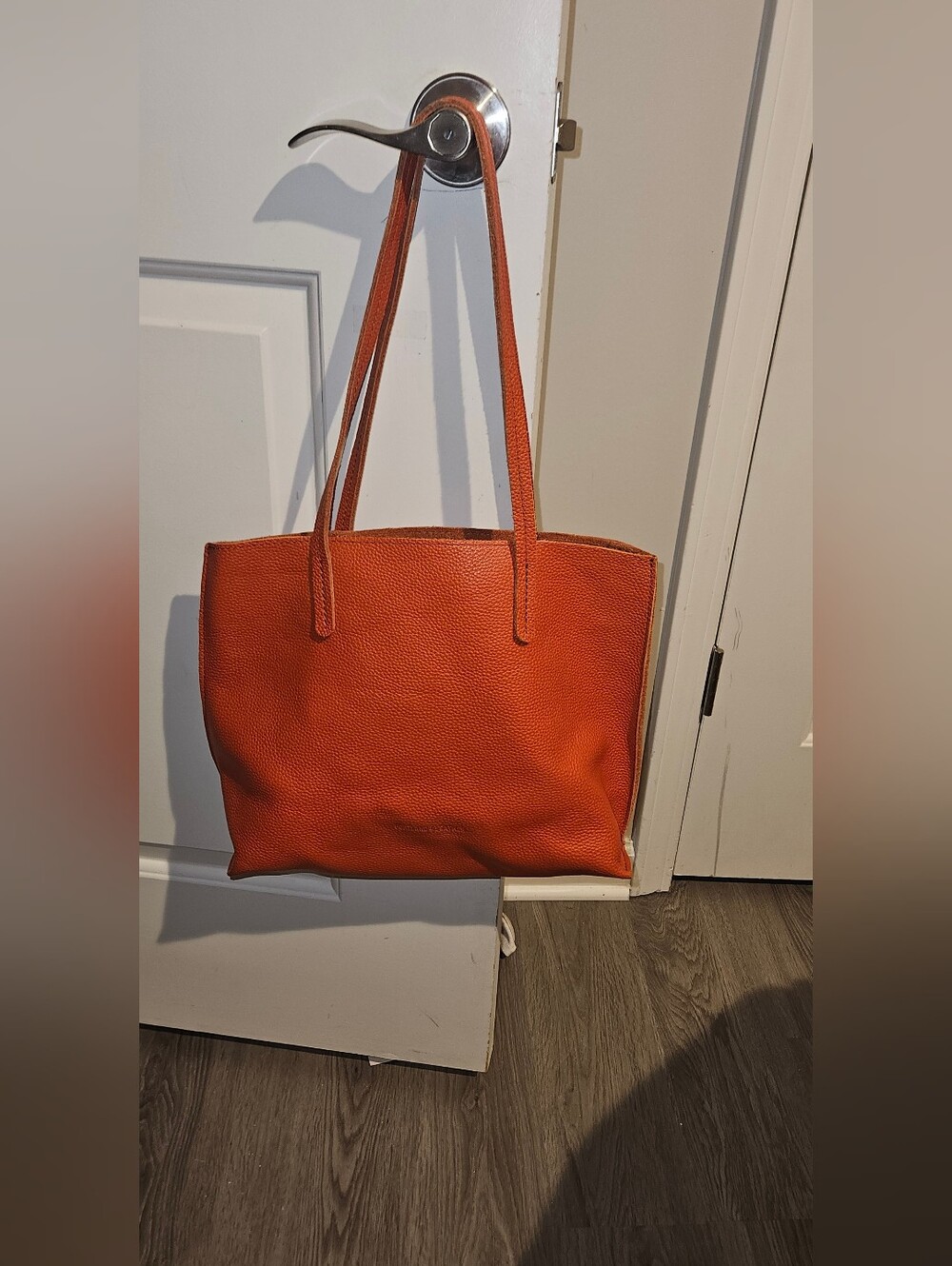 Portland Leather Orange Medium August Tote
